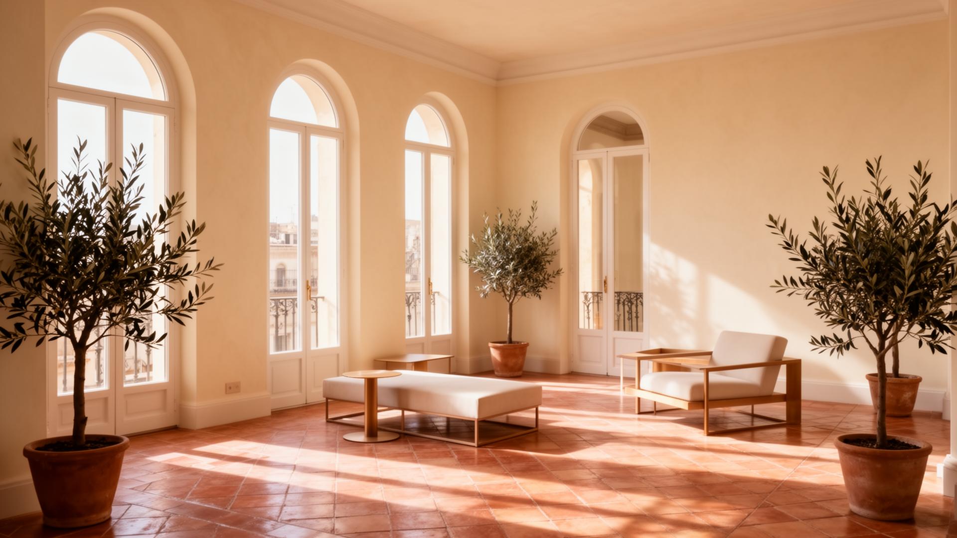 Intérieur rénové à Valencia, lumière méditerranéenne